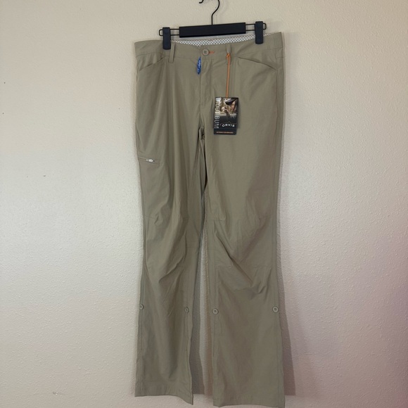NEW Orvis trout bum Women's Tan Cargo Pants 10 - Picture 1 of 7